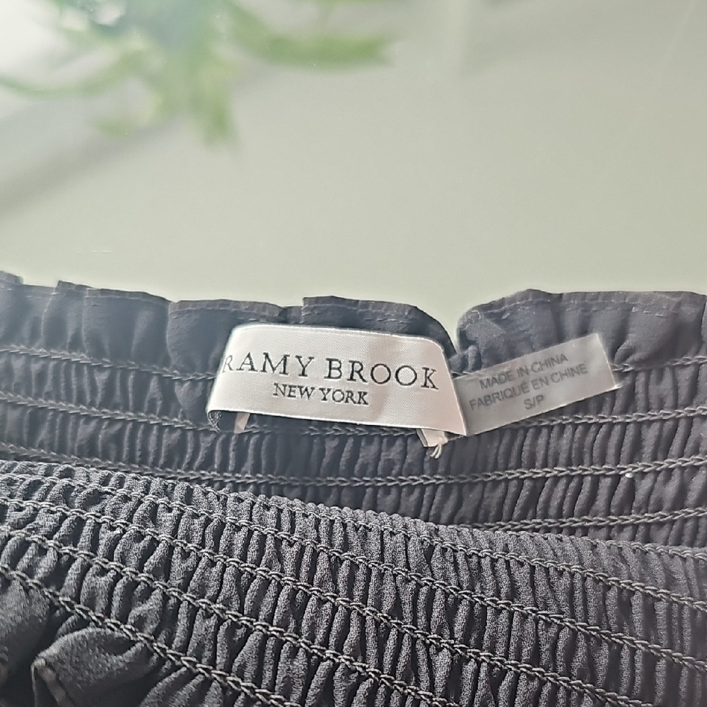 Ramy Brook Charcoal Ruffled Mini Skirt - Picture 2 of 5